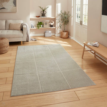 Elio 70100 Modern Geometric Carved Soft-Touch High-Density Hi-Low Textured Pile Polypropylene/Polyester Mix Silver Rug-Think Rugs-Rug Love - The Most Loved Rug Store